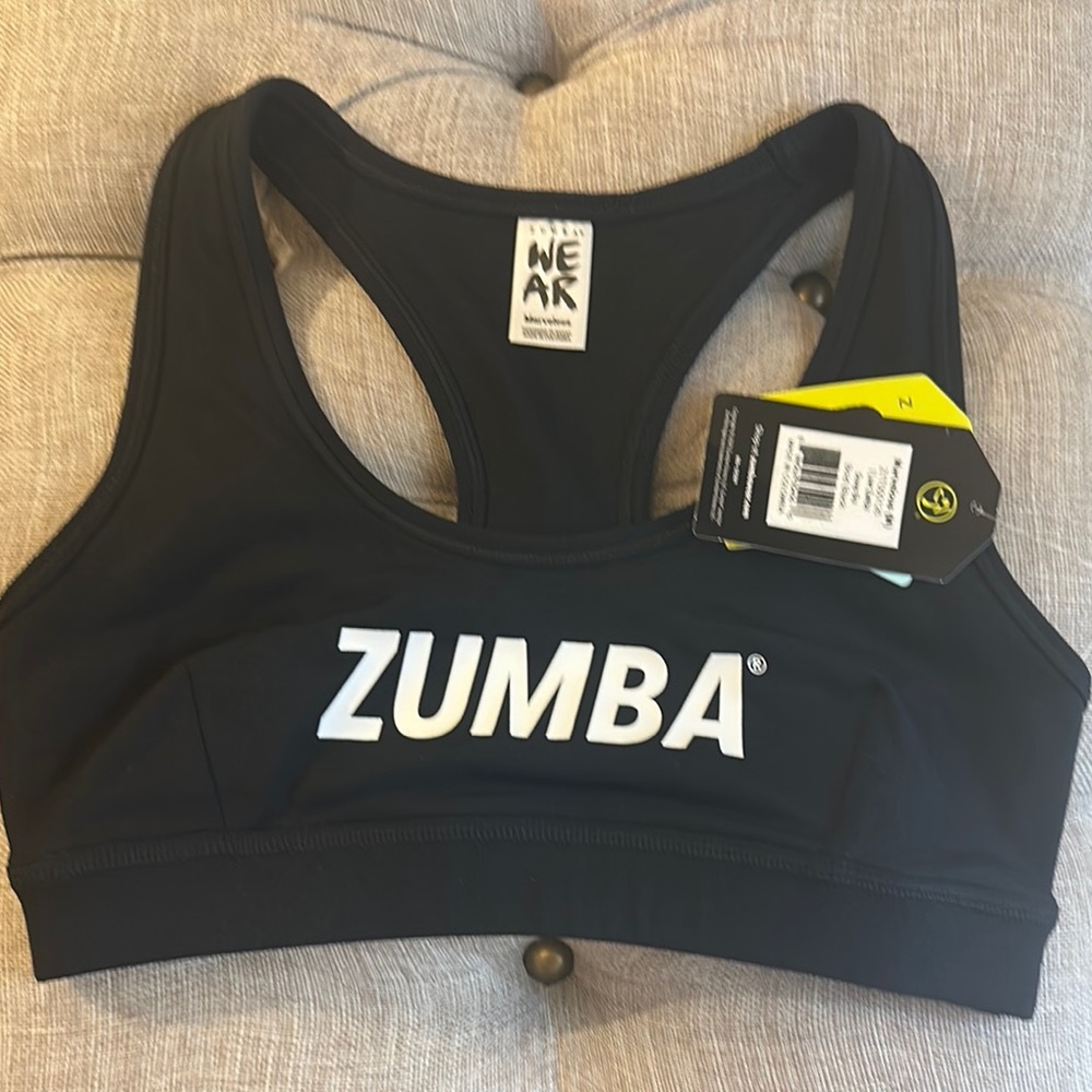 Zumba Fitness Black Racerback Sports Bra